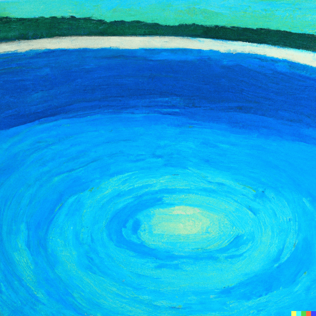 DALL·E 2024 01 20 14.34.54 oil painting of a pool circle blue water